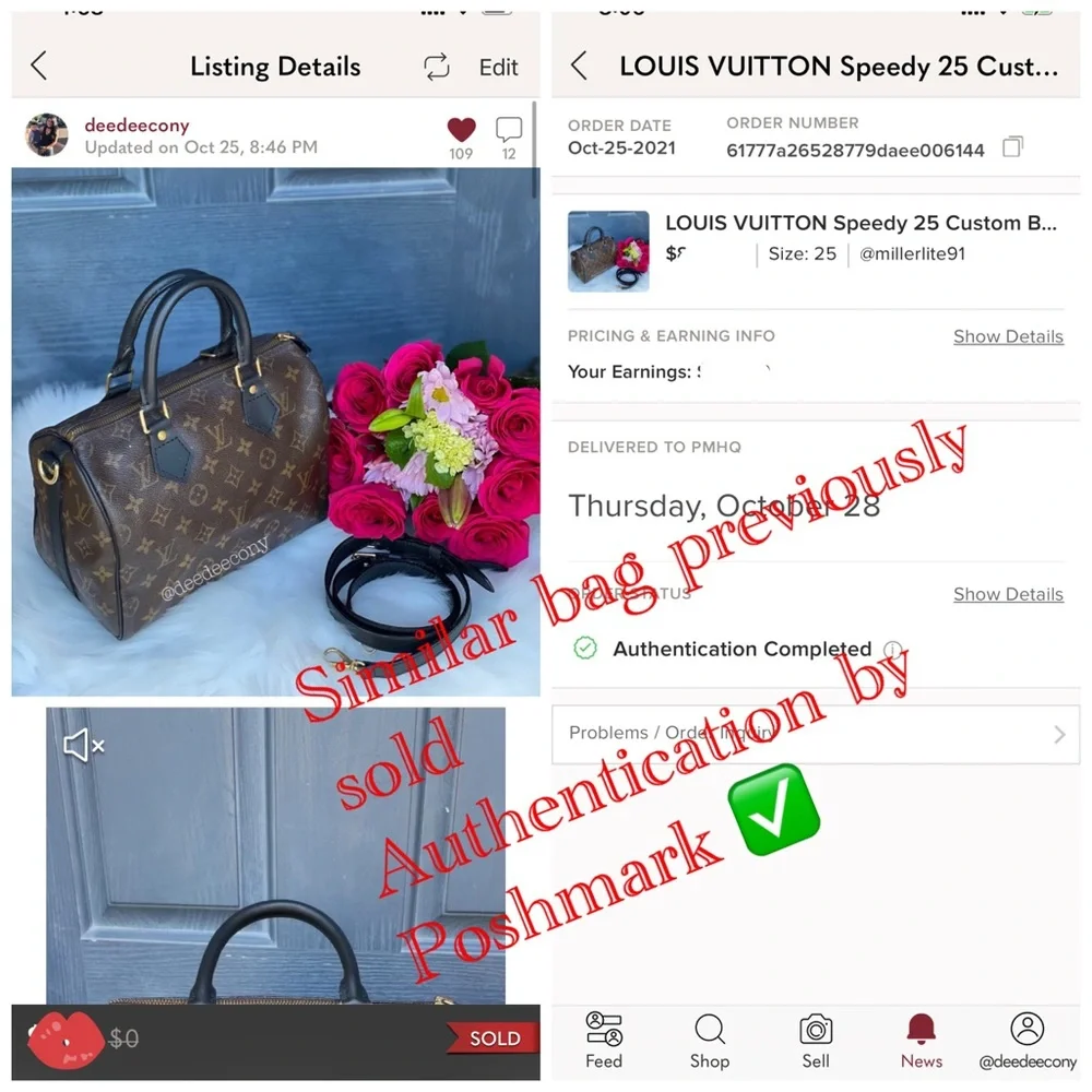 LOUIS VUITTON Speedy 35 Custom Bandoulire - Picture 15 of 15